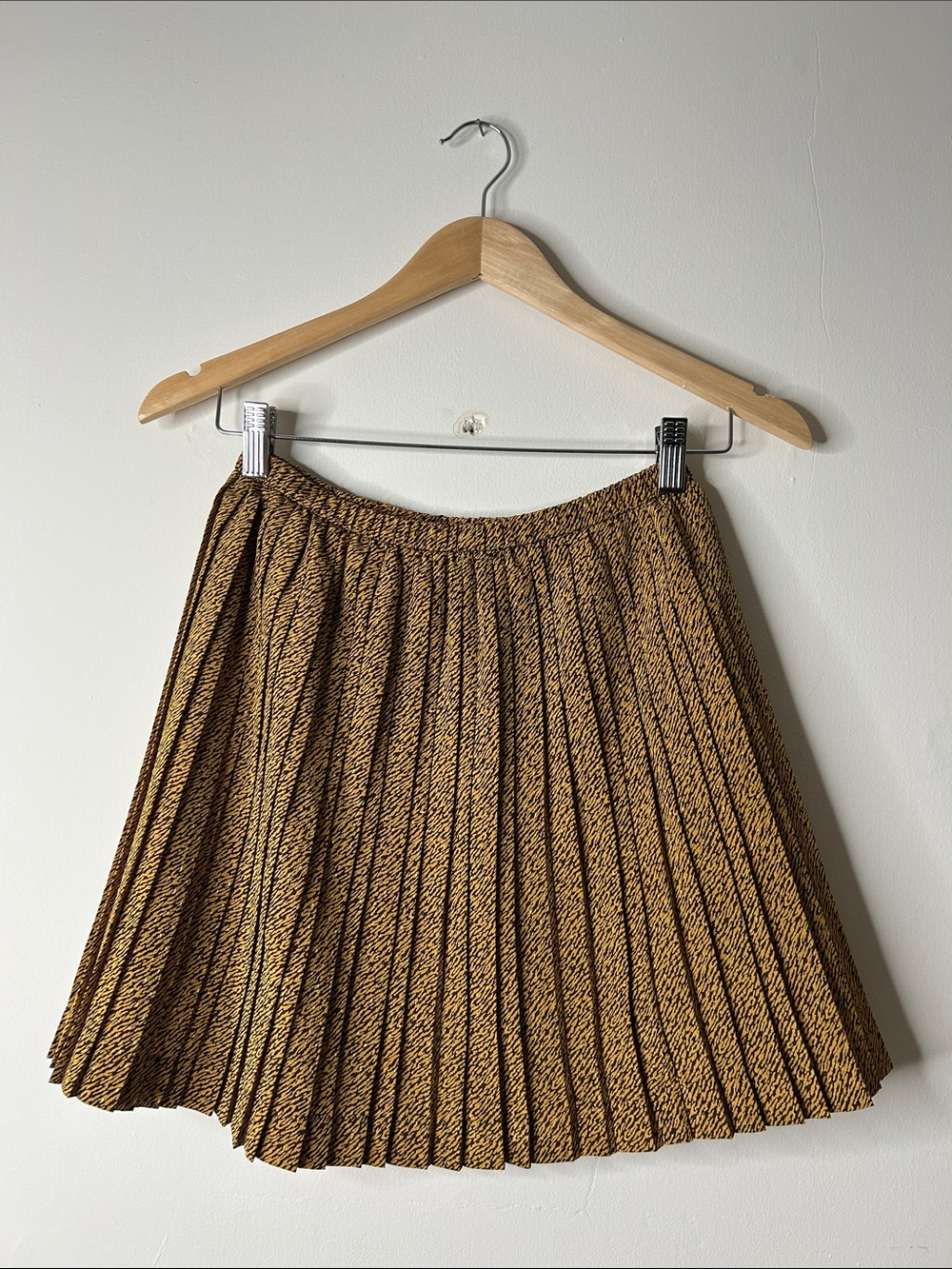Vintage Pleated Patterned Women's Skirt